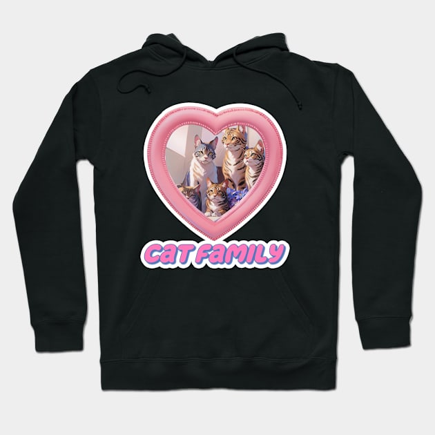 Cat family,Cat miaw,cat miaw love,Funny Cat Miaw Hoodie by LycheeDesign